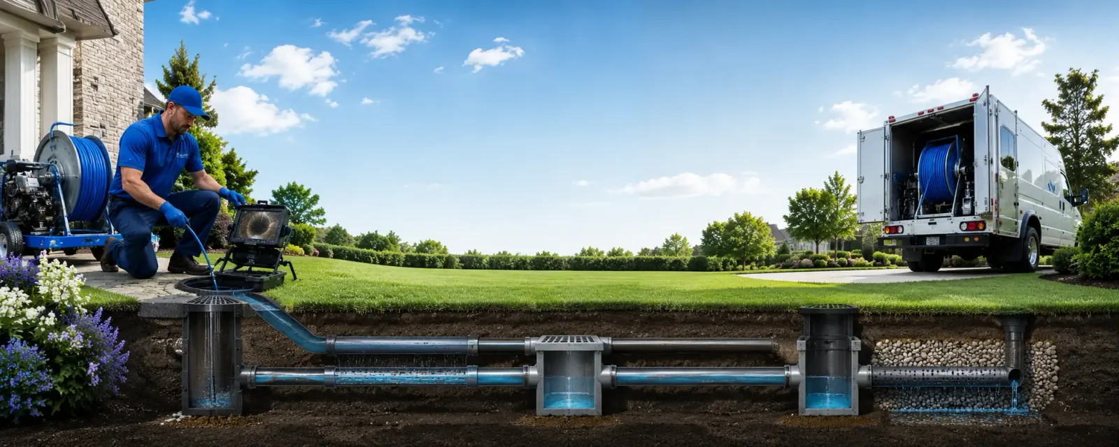 Outdoor drain cleaning information for Exchange, WV